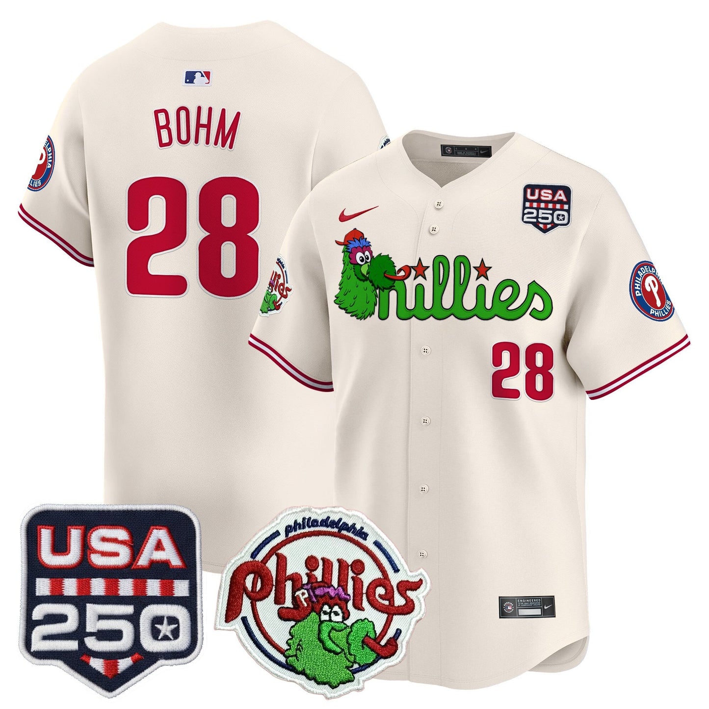 PHI Phanatic & 250America Patch Vapor Premier Limited Jersey - All Stitched