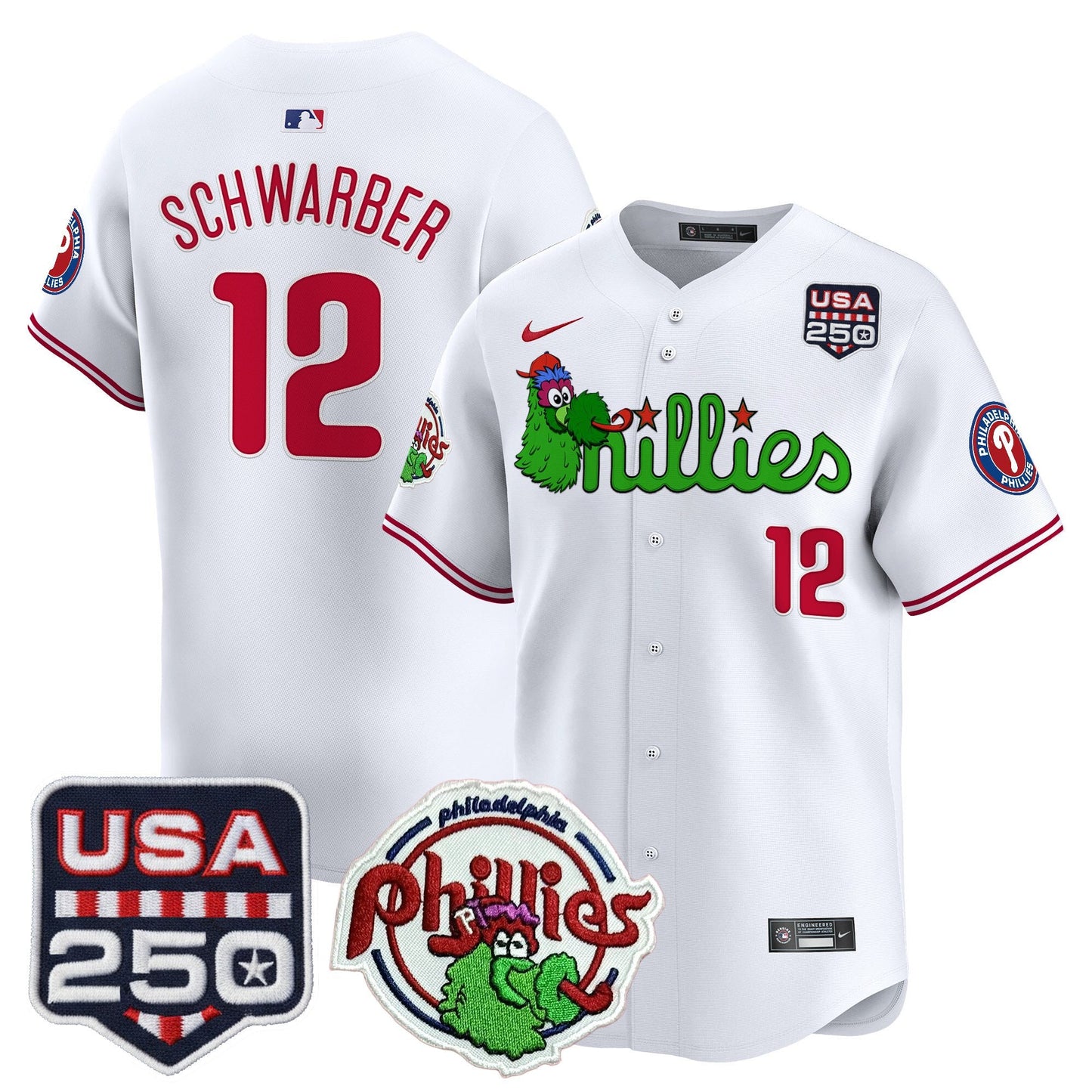 PHI Phanatic & 250America Patch Vapor Premier Limited Jersey - All Stitched