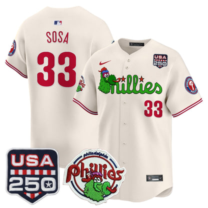 PHI Phanatic & 250America Patch Vapor Premier Limited Jersey - All Stitched
