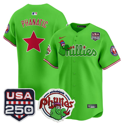 PHI Phanatic & 250America Patch Vapor Premier Limited Jersey - All Stitched
