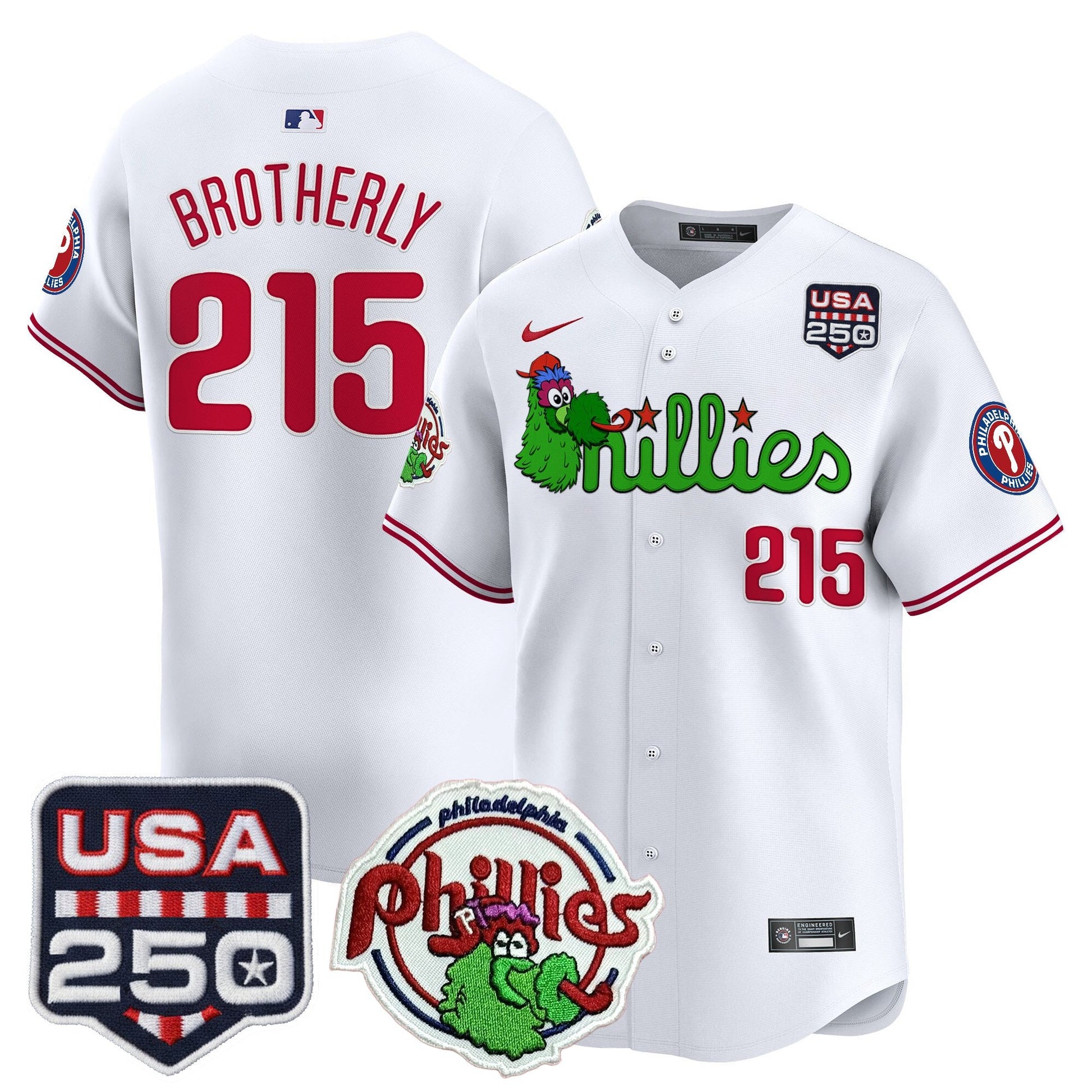 PHI Phanatic & 250America Patch Vapor Premier Limited Jersey - All Stitched