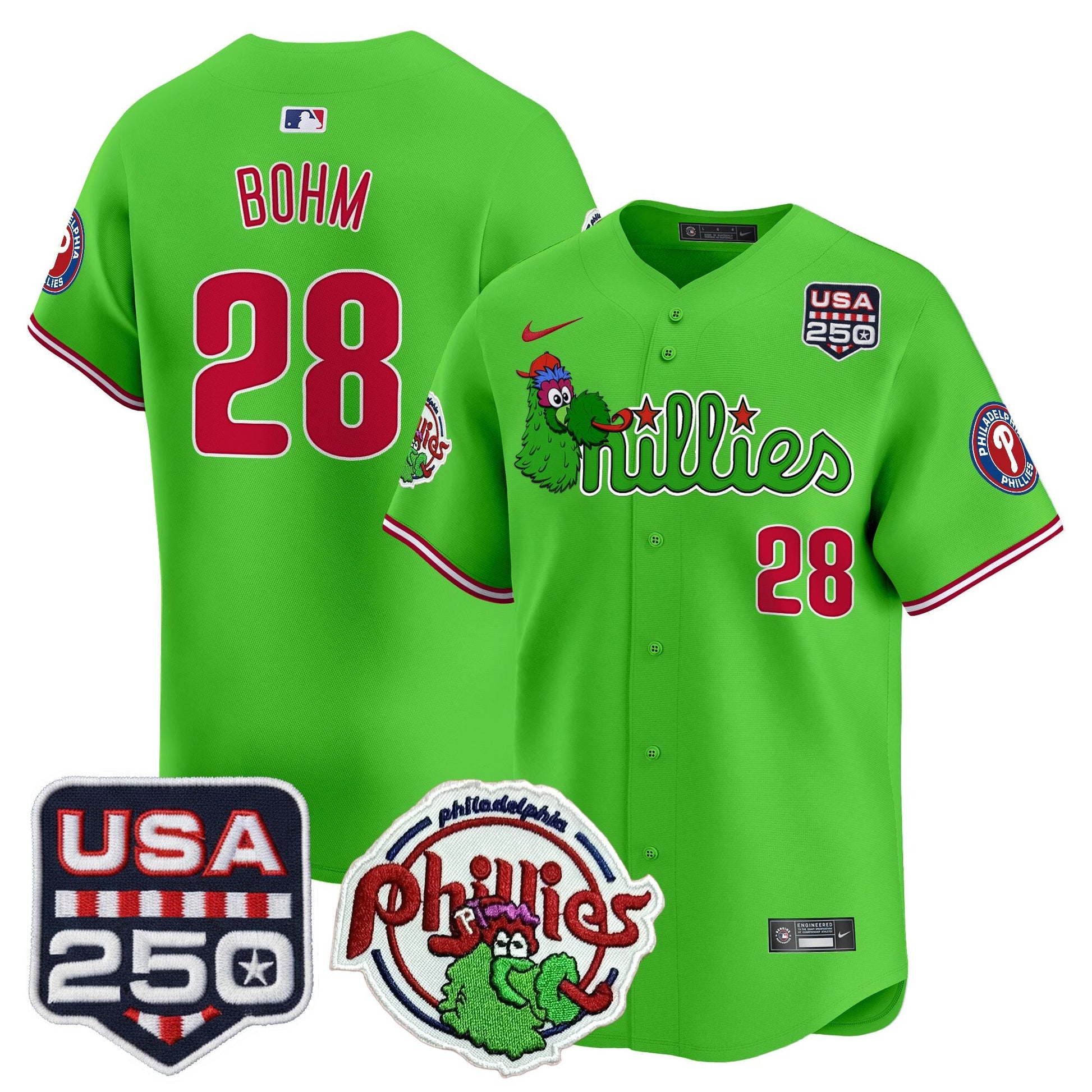 PHI Phanatic & 250America Patch Vapor Premier Limited Jersey - All Stitched