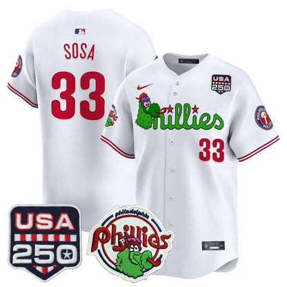PHI Phanatic & 250America Patch Vapor Premier Limited Jersey - All Stitched