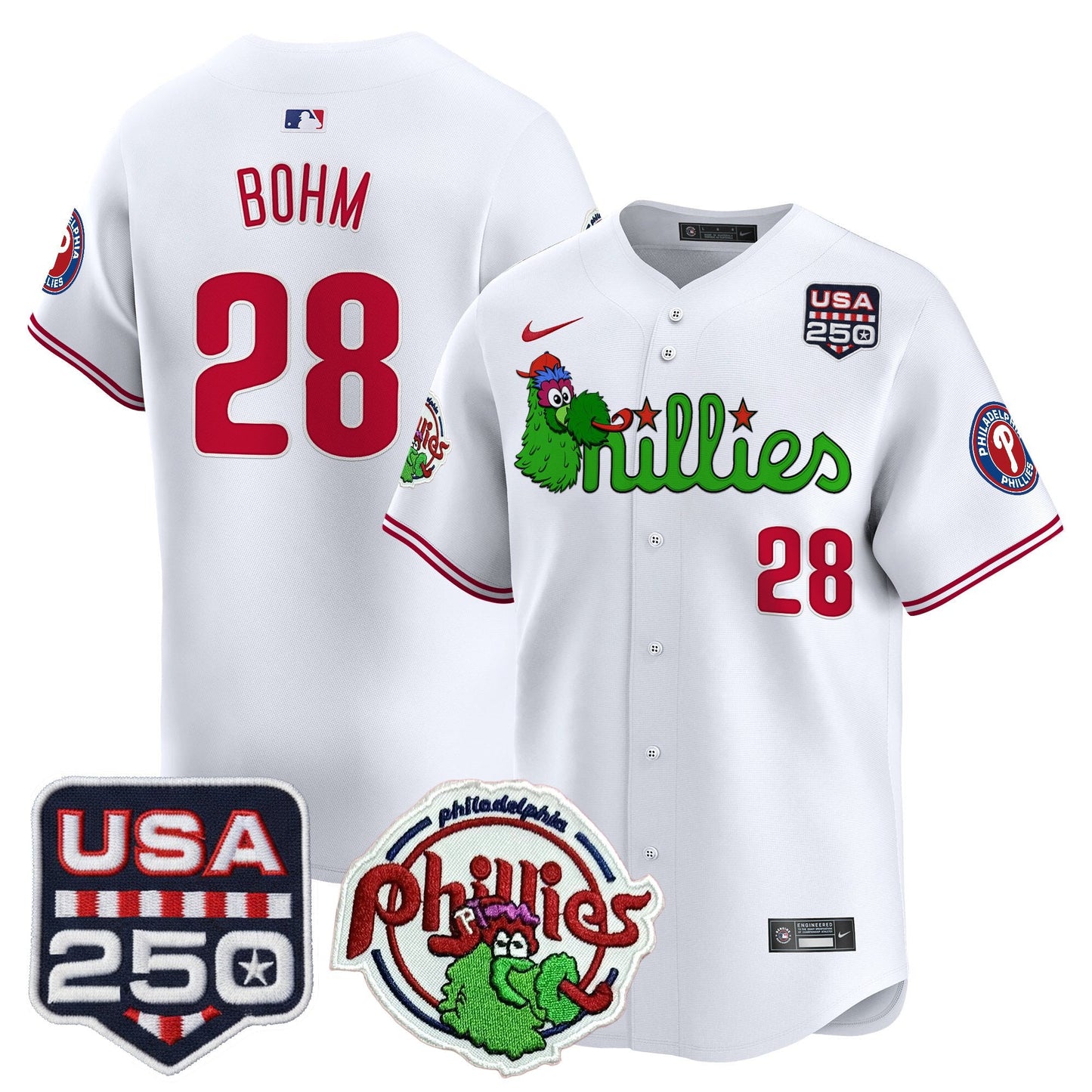 PHI Phanatic & 250America Patch Vapor Premier Limited Jersey - All Stitched