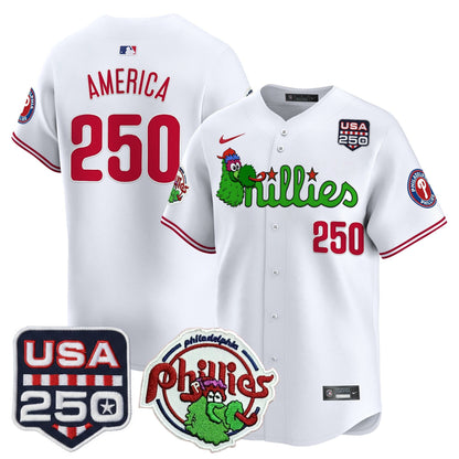 PHI Phanatic & 250America Patch Vapor Premier Limited Jersey - All Stitched