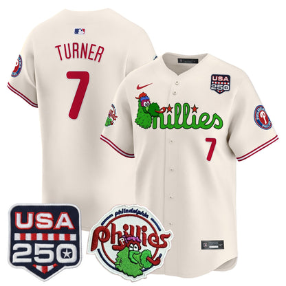 PHI Phanatic & 250America Patch Vapor Premier Limited Jersey - All Stitched