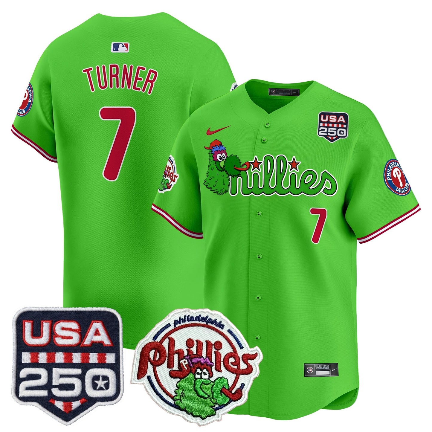 PHI Phanatic & 250America Patch Vapor Premier Limited Jersey - All Stitched
