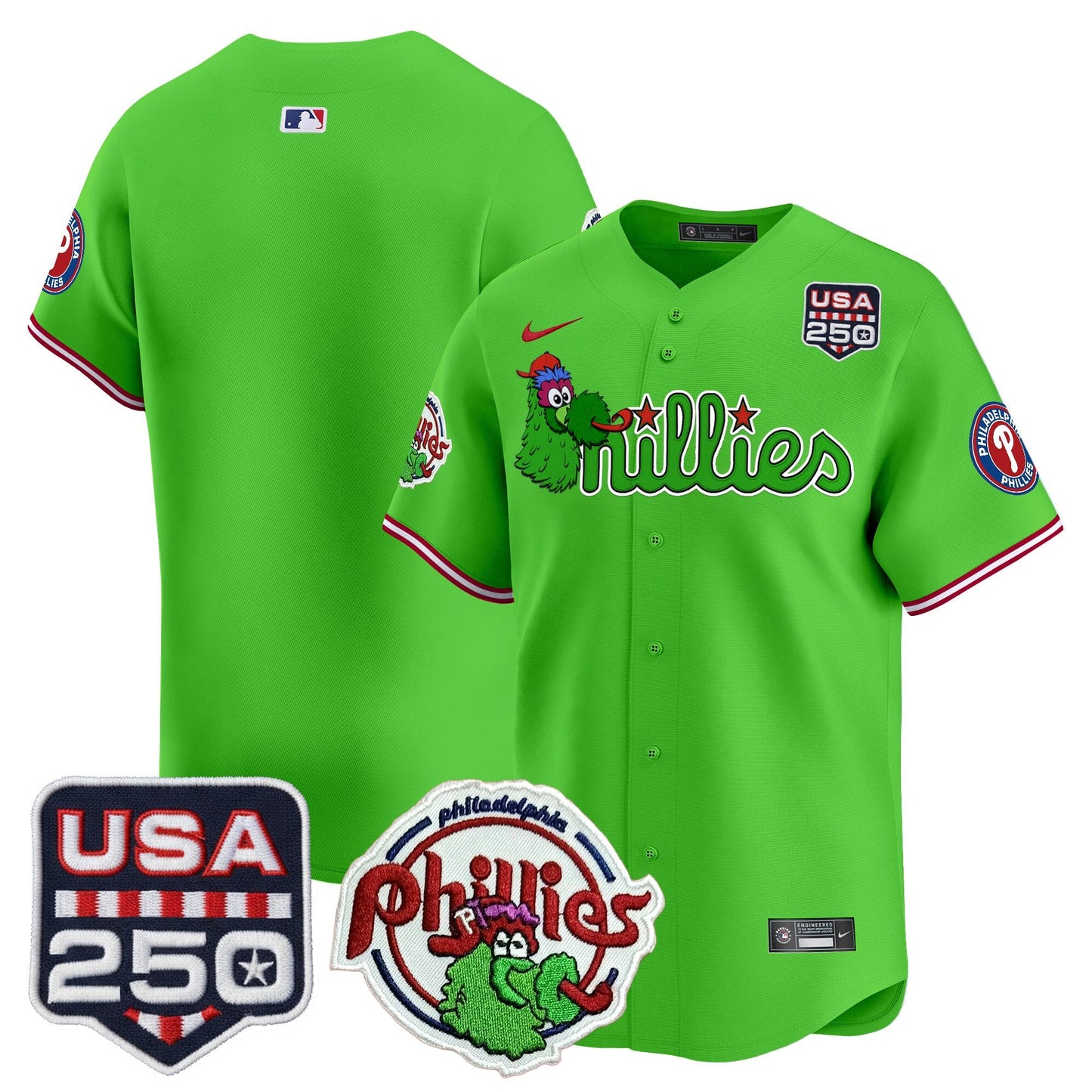 PHI Phanatic & 250America Patch Vapor Premier Limited Jersey - All Stitched