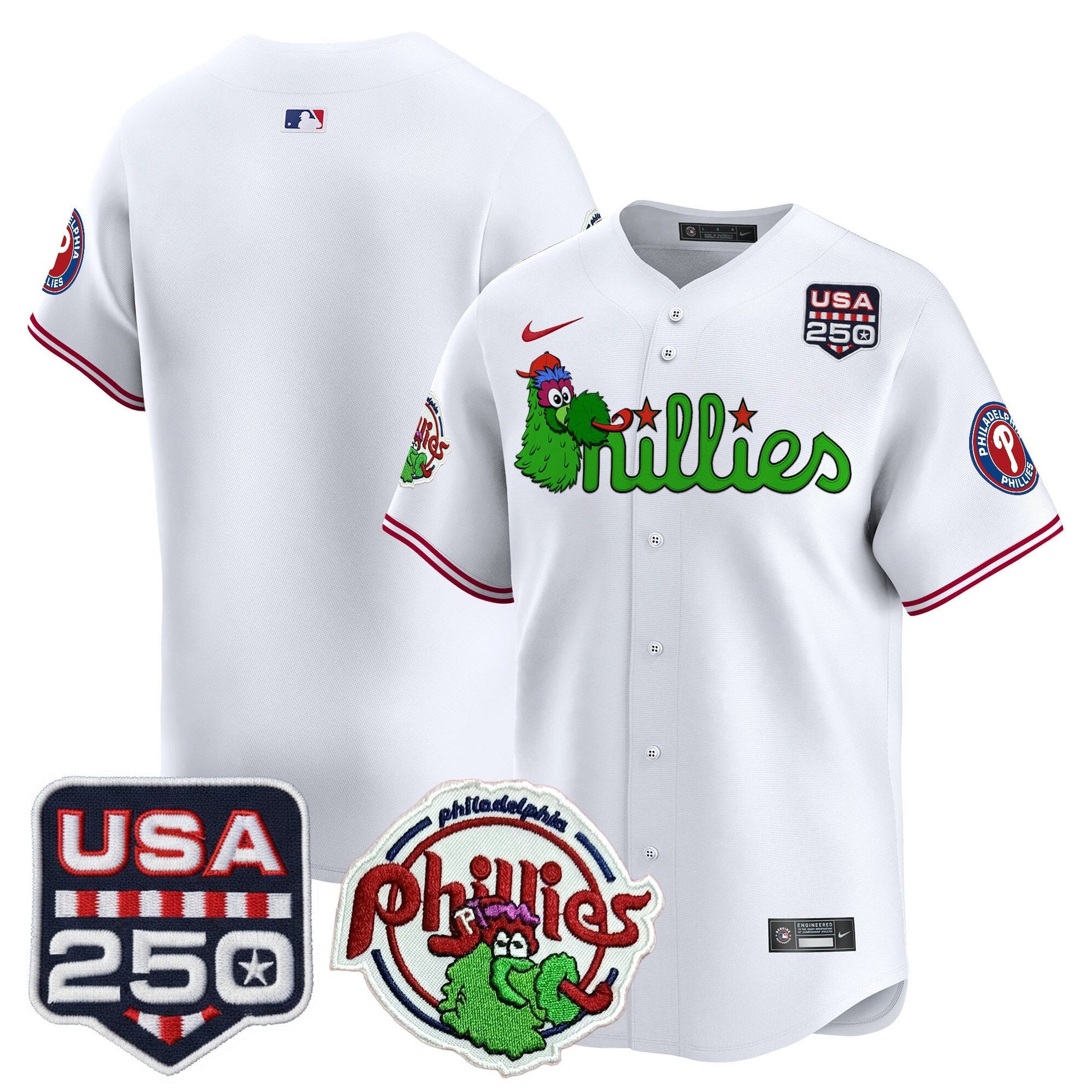PHI Phanatic & 250America Patch Vapor Premier Limited Jersey - All Stitched
