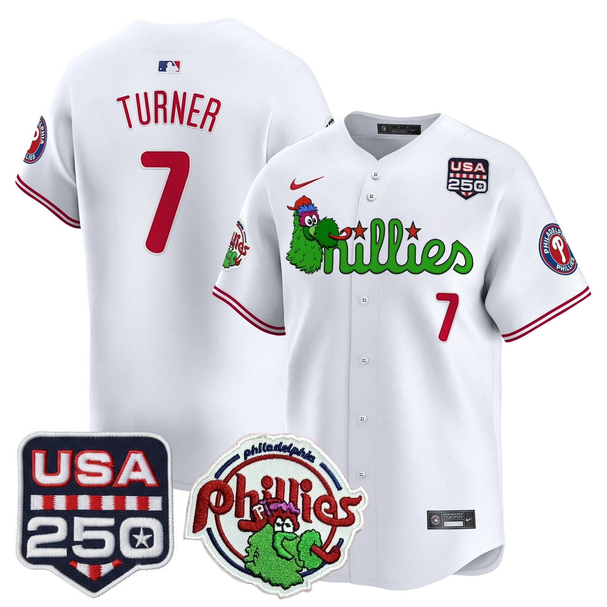 PHI Phanatic & 250America Patch Vapor Premier Limited Jersey - All Stitched