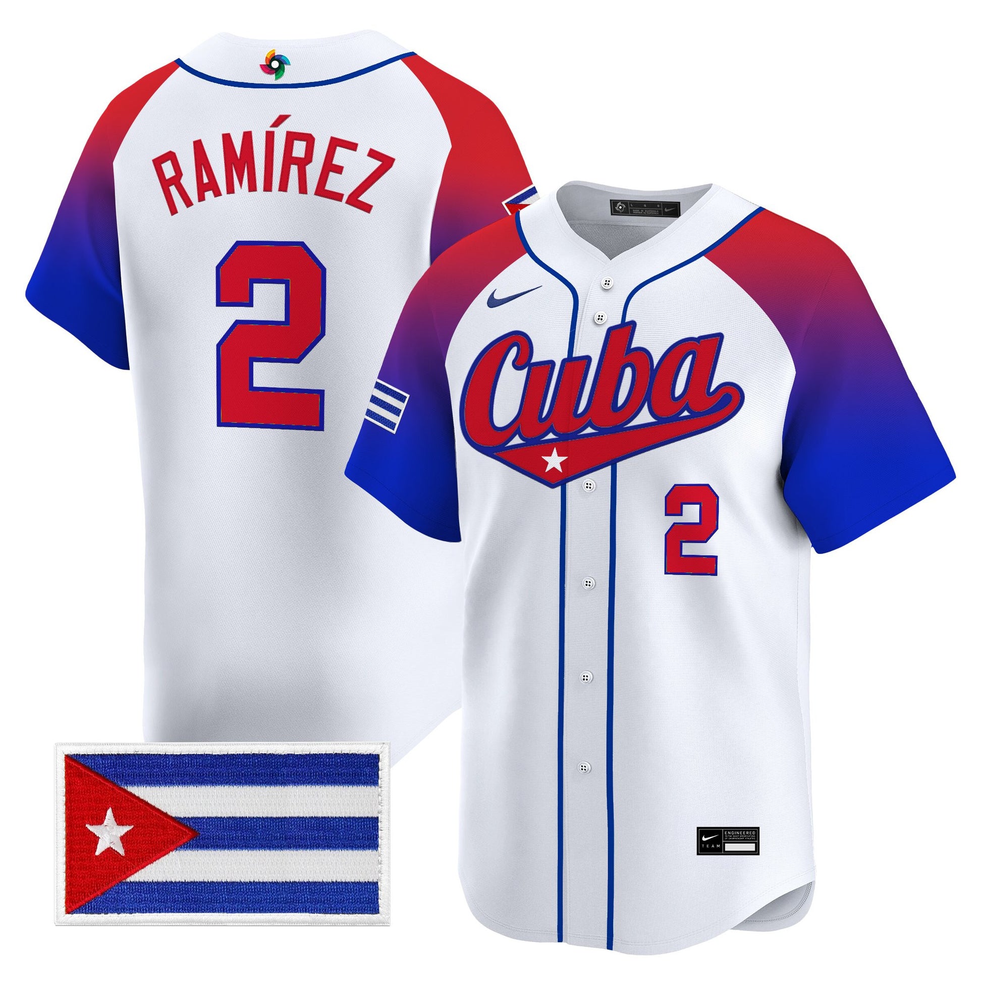 Men's Team Cuba World Baseball Classic Vapor Premier Jersey - 2026 Roster - All Stitched