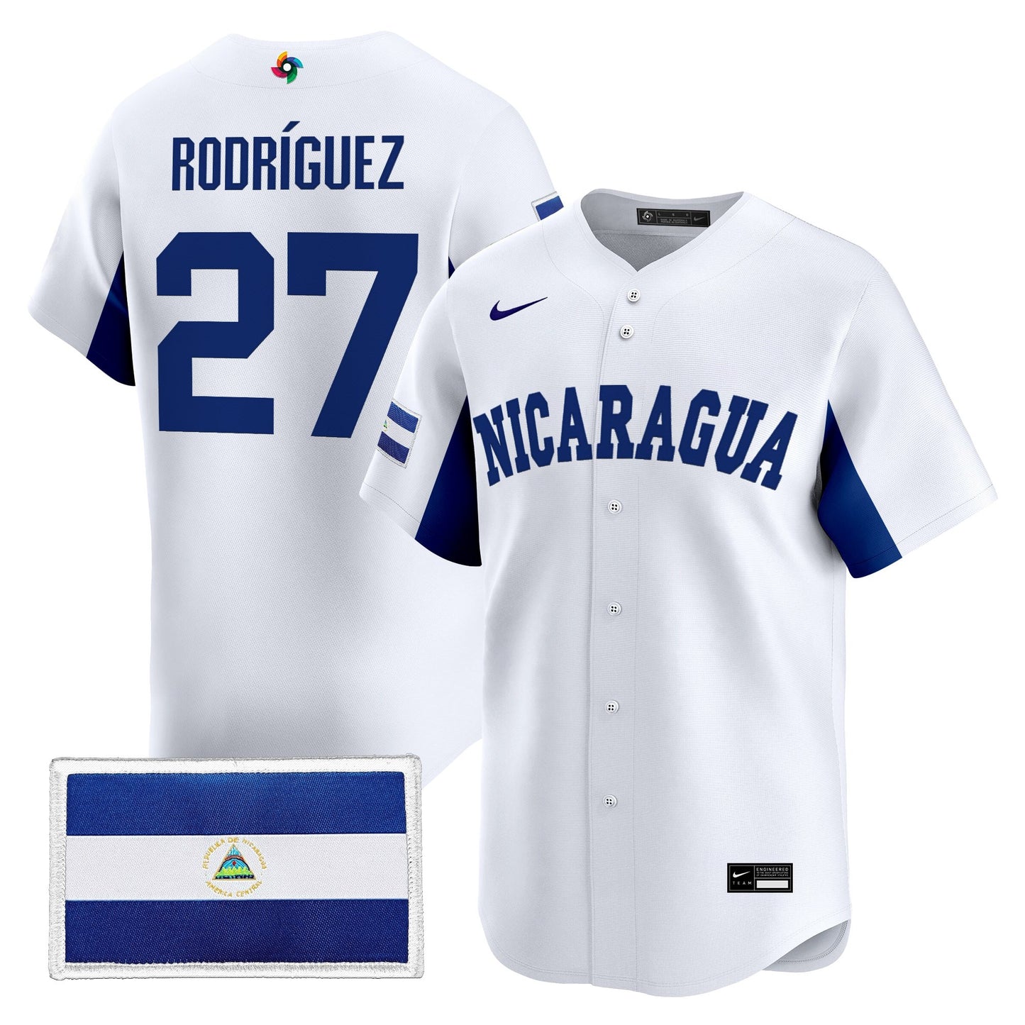 Men's Team Nicaragua 2026 World Baseball Classic Vapor Premier Jersey - All Stitched