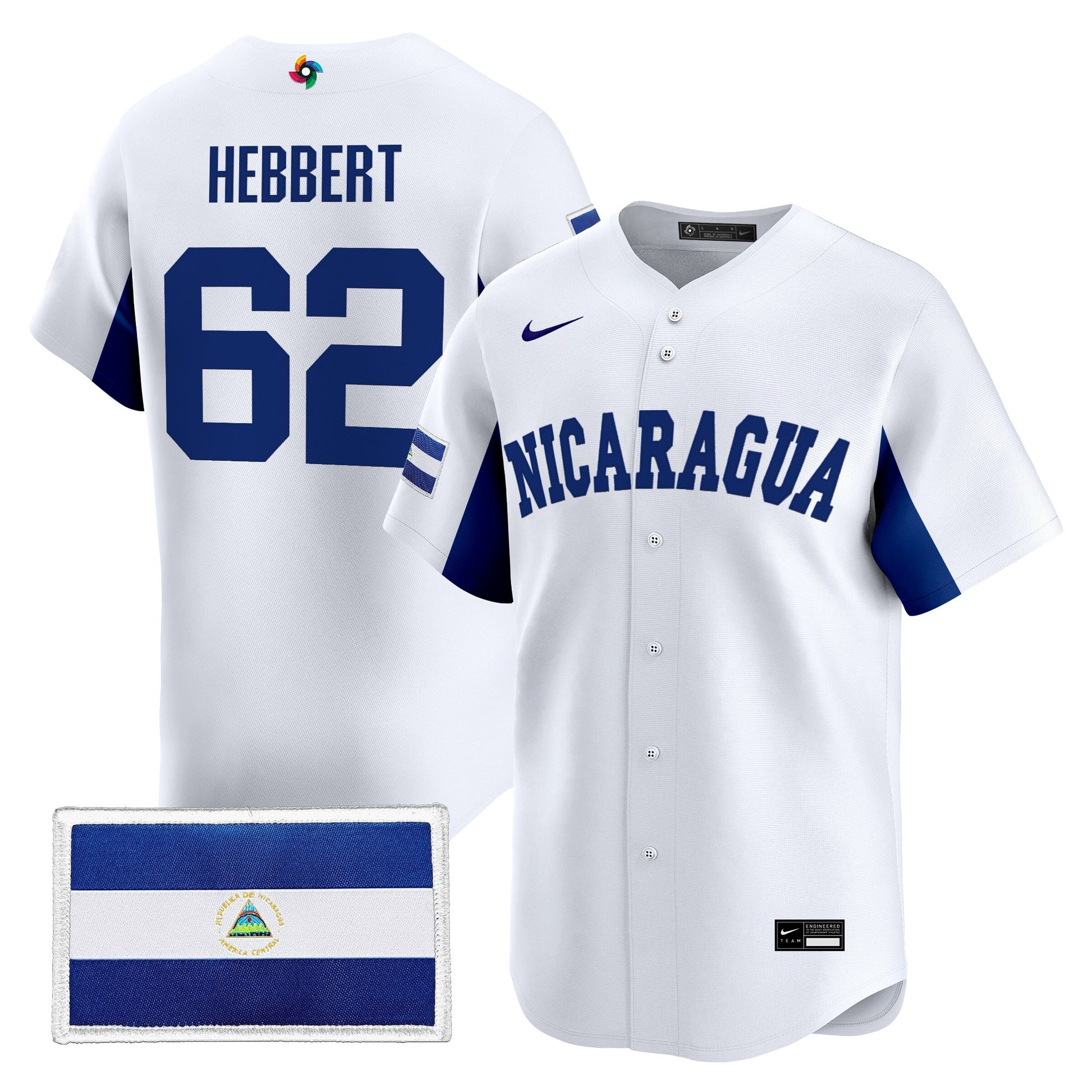 Men's Team Nicaragua 2026 World Baseball Classic Vapor Premier Jersey - All Stitched