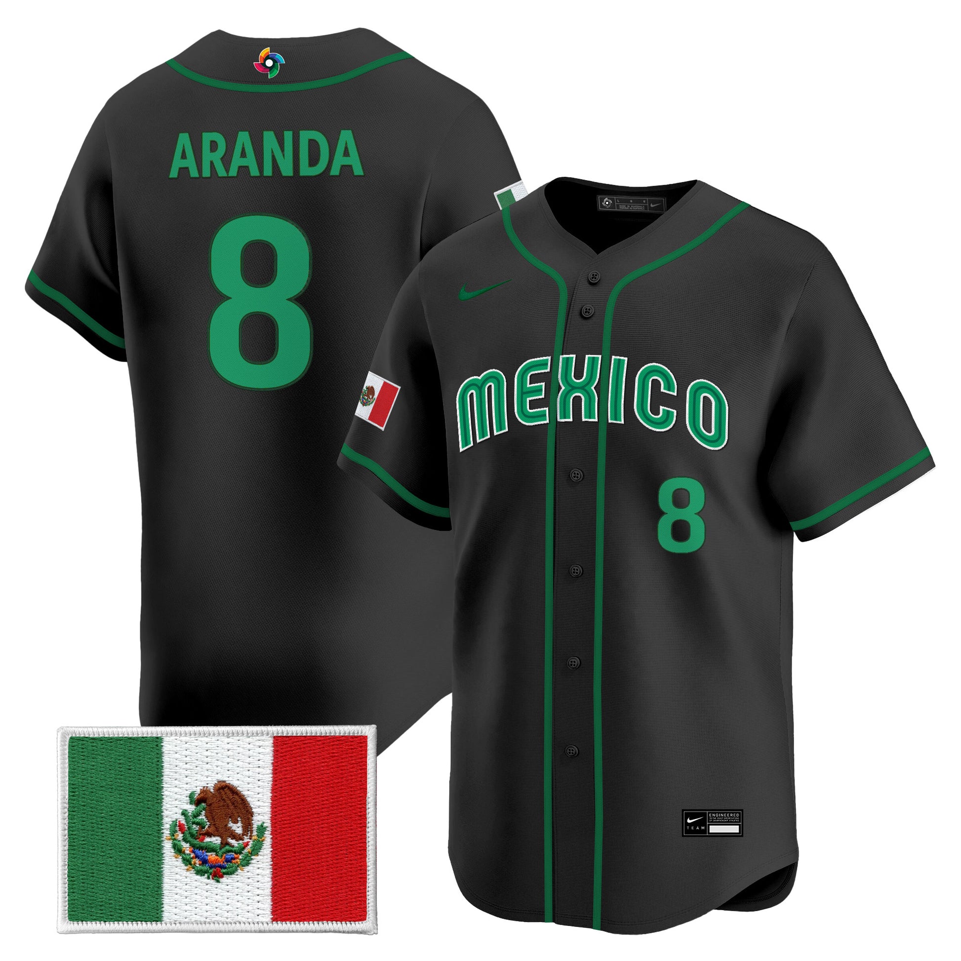 Men's Team Mexico World Baseball Classic Vapor Premier Jersey - 2026 Roster - All Stitched