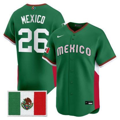Men's Team Mexico World Baseball Classic Vapor Premier Jersey - 2026 Roster - All Stitched
