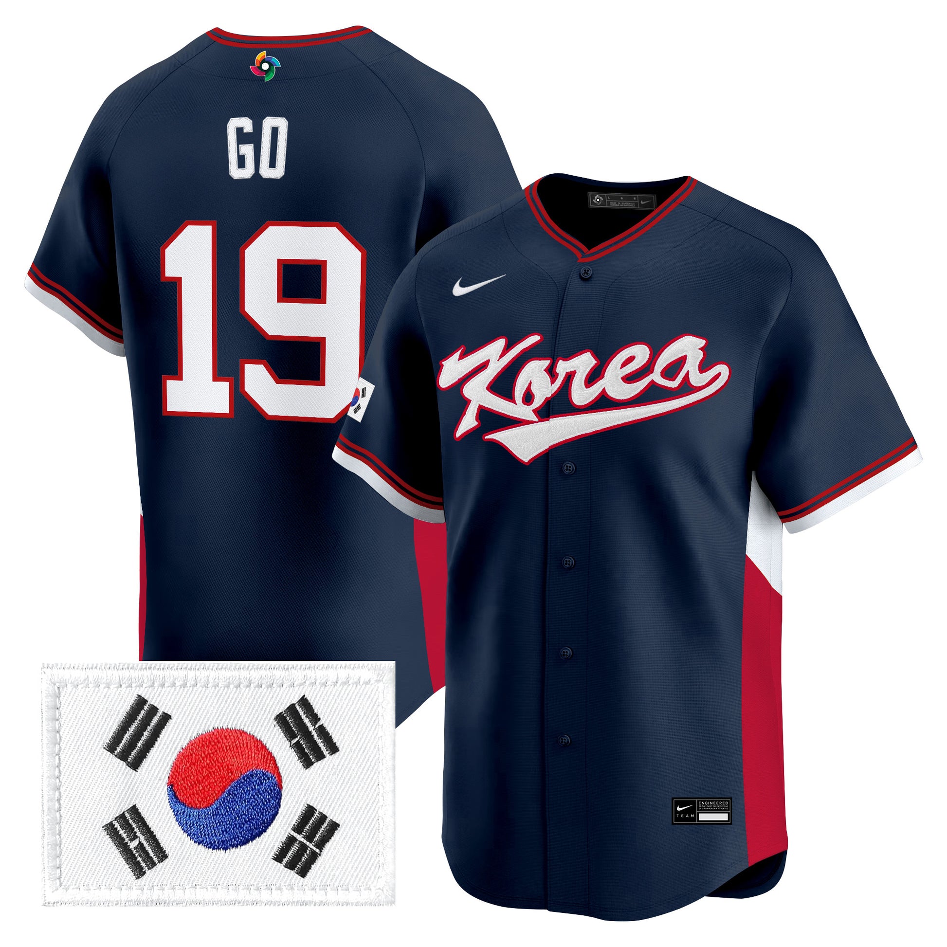 Men's Team Korea 2026 World Baseball Classic Vapor Premier Jersey - All Stitched