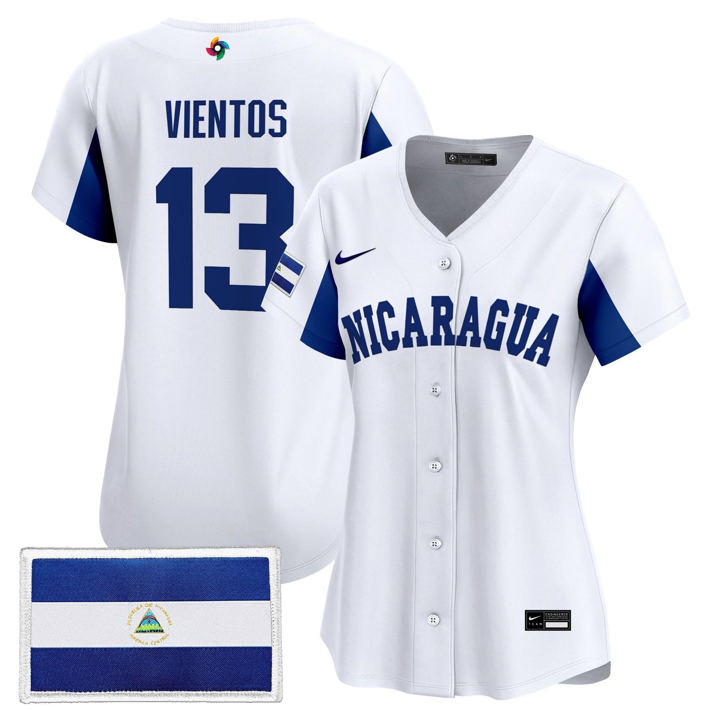Women's Team Nicaragua 2026 World Baseball Classic Vapor Premier Jersey - All Stitched