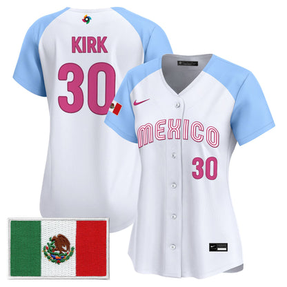 Women's Team Mexico World Baseball Classic Vapor Premier Jersey - 2026 Roster - All Stitched