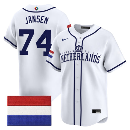 Men's Team Netherlands 2026 World Baseball Classic Vapor Premier Jersey - All Stitched