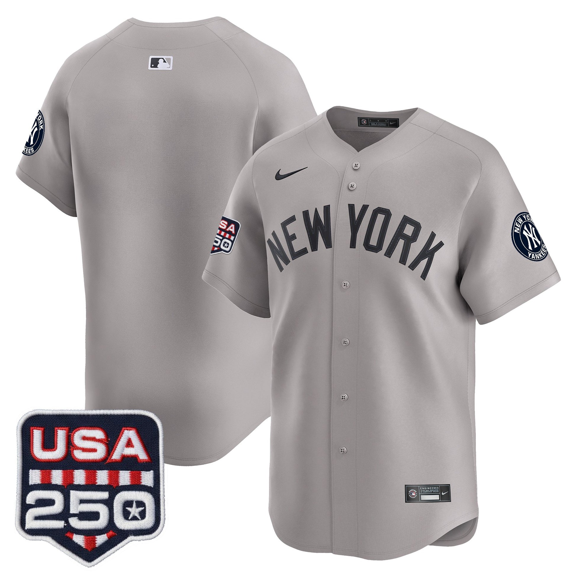 Men's New York Yankees 250America Patch Vapor Premier Limited Jersey - All Stitched