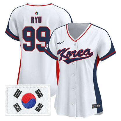 Women's Team Korea 2026 World Baseball Classic Vapor Premier Jersey - All Stitched