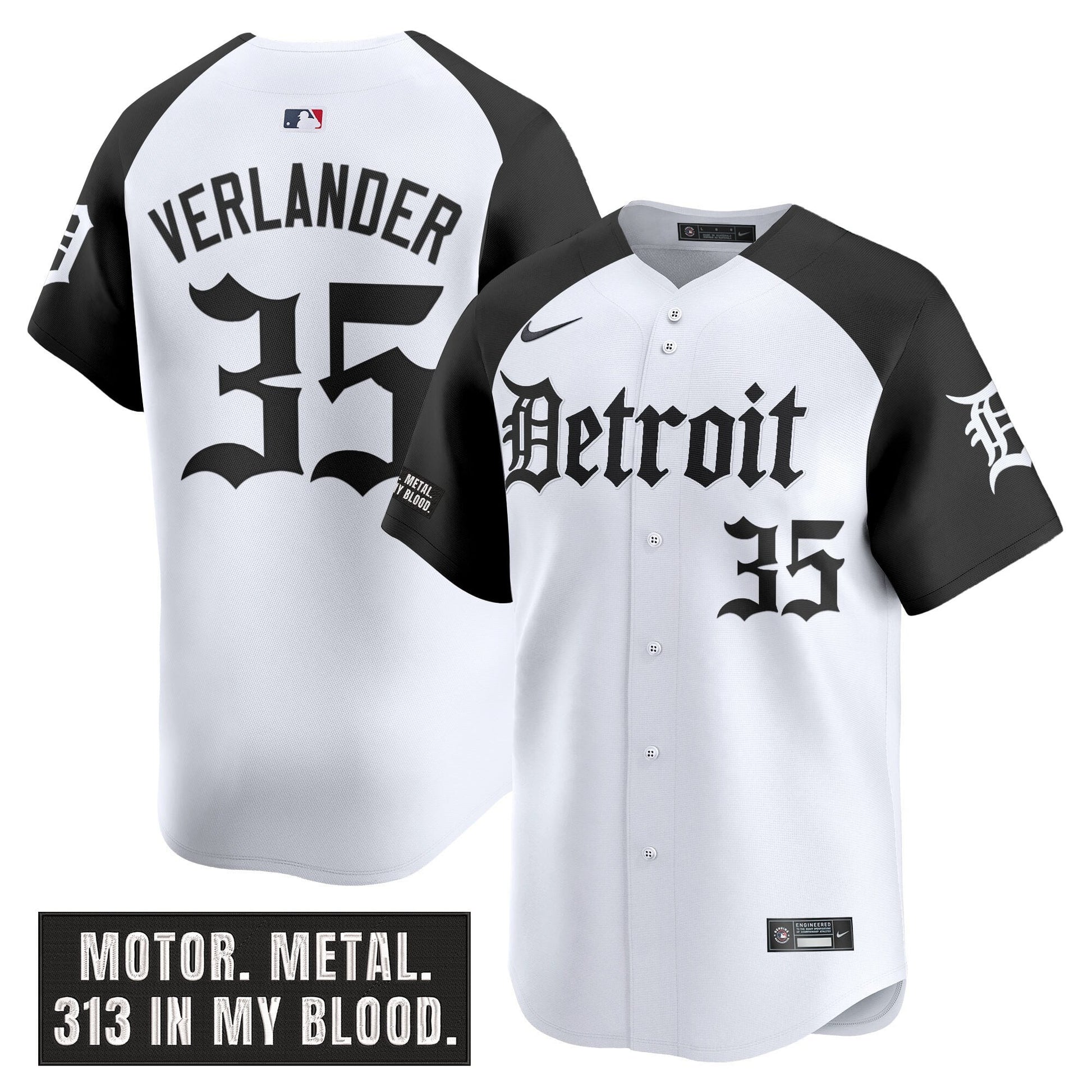 DET 'Motor Gothic Edition' Vapor Premier Limited Jersey - All Stitched