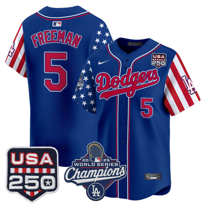 Men's Los Angeles Dodgers "America250 Edition" Vapor Premier Limited Jersey V2 - All Stitched