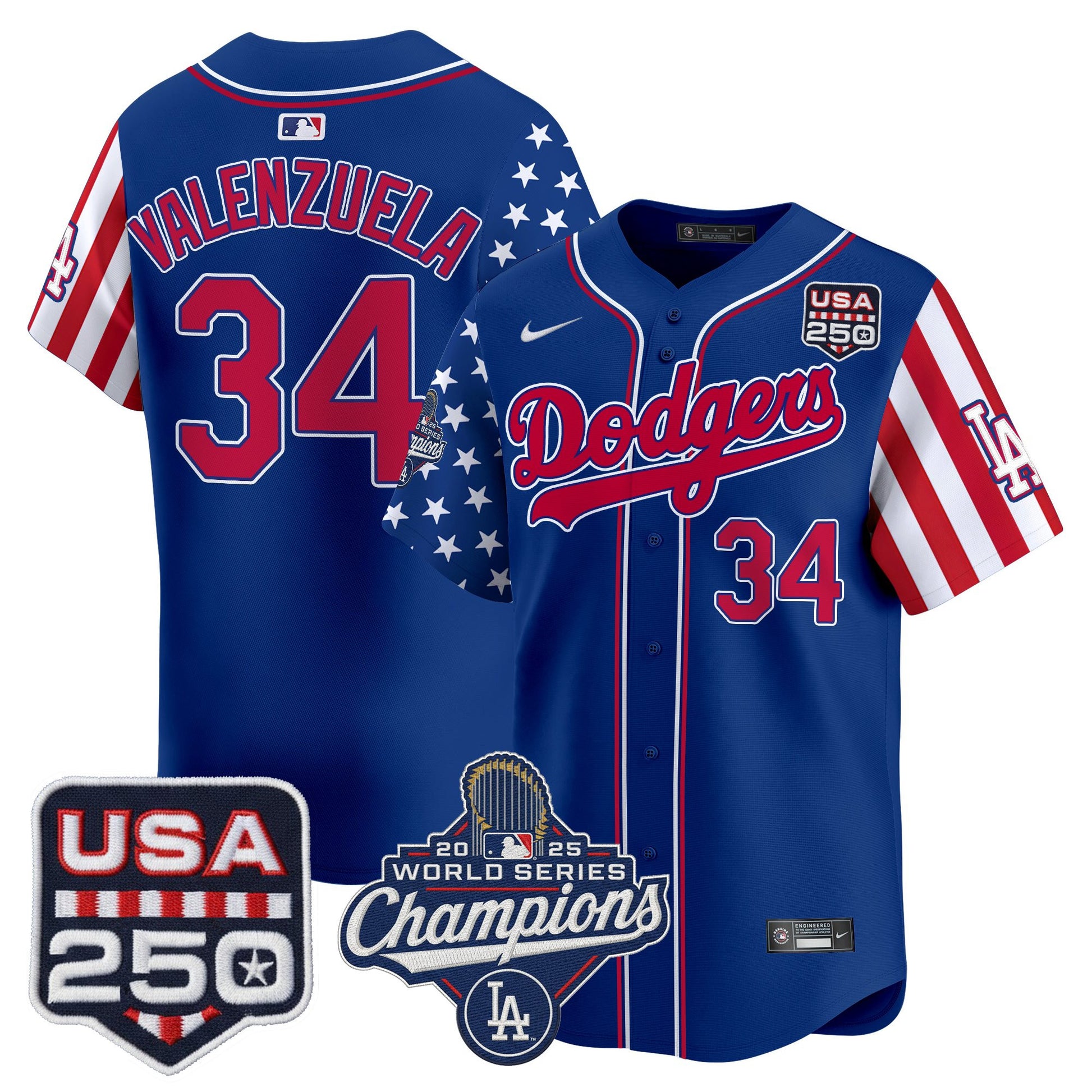 Men's Los Angeles Dodgers "America250 Edition" Vapor Premier Limited Jersey V2 - All Stitched