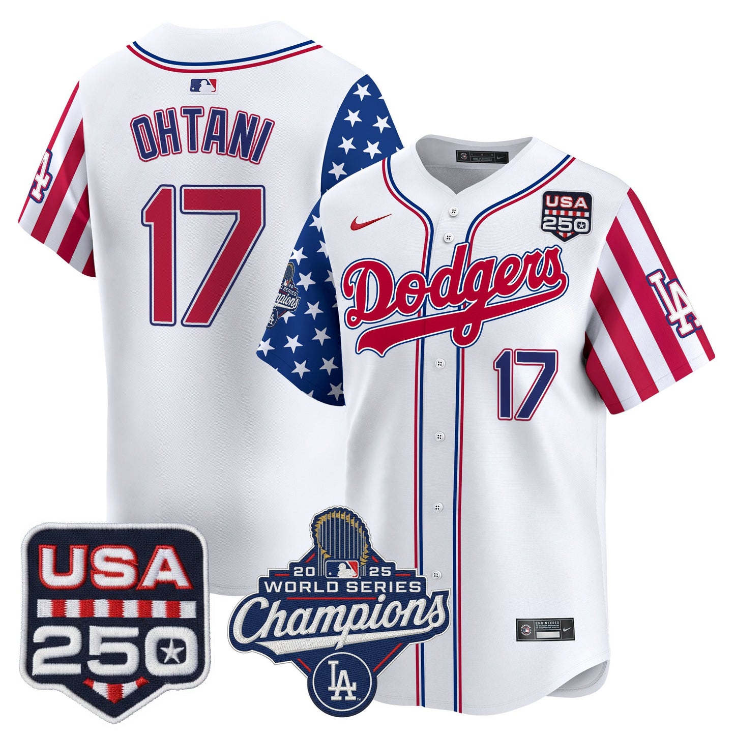 Men's Los Angeles Dodgers "America250 Edition" Vapor Premier Limited Jersey V2 - All Stitched