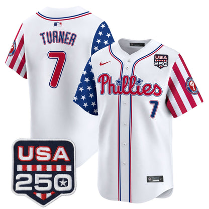 Philadelphia Phillies America250 Edition Vapor Premier Limited Jersey - All Stitched