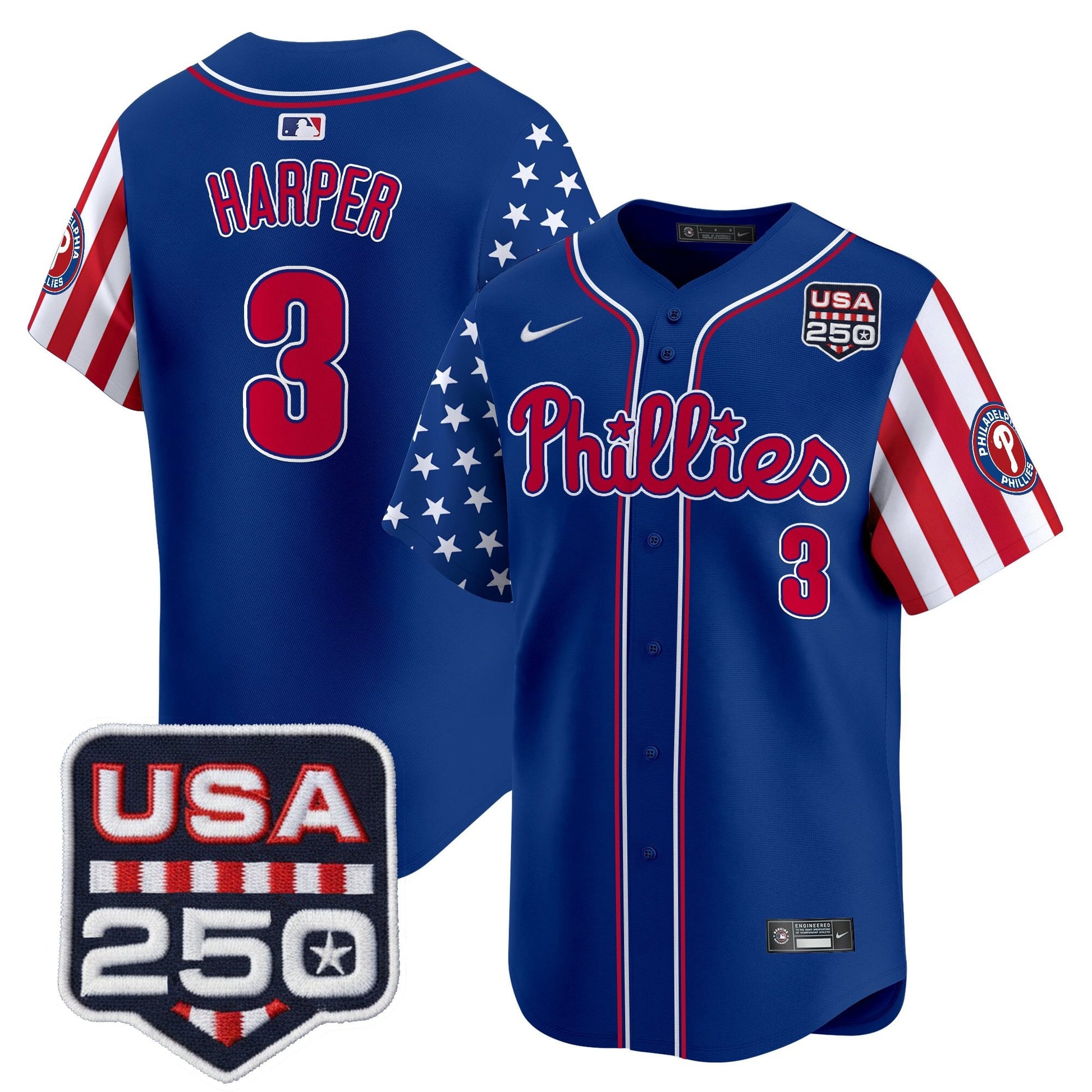 Philadelphia Phillies America250 Edition Vapor Premier Limited Jersey - All Stitched