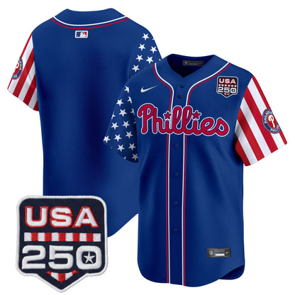 Philadelphia Phillies America250 Edition Vapor Premier Limited Jersey - All Stitched