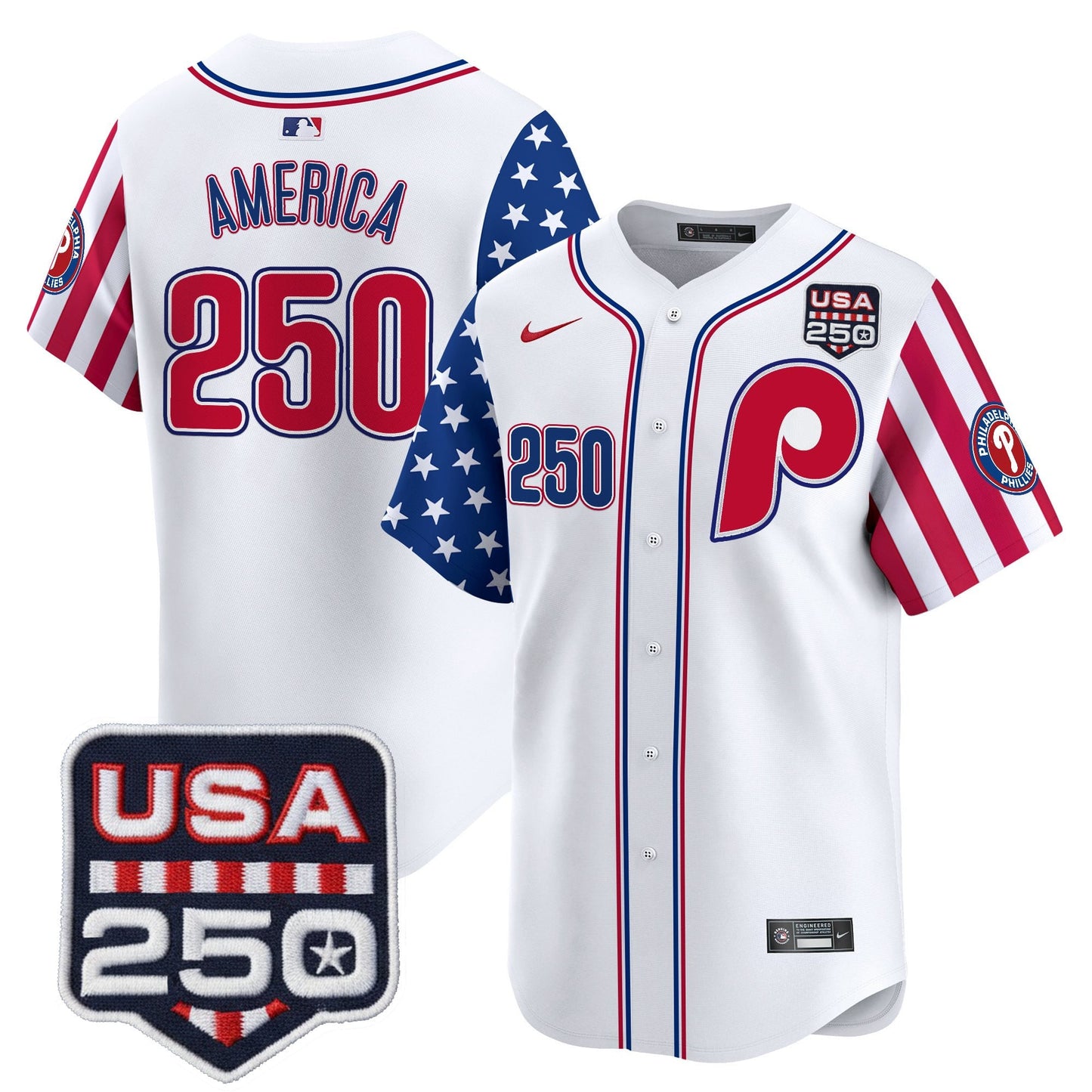Philadelphia Phillies America250 Edition Vapor Premier Limited Jersey - All Stitched