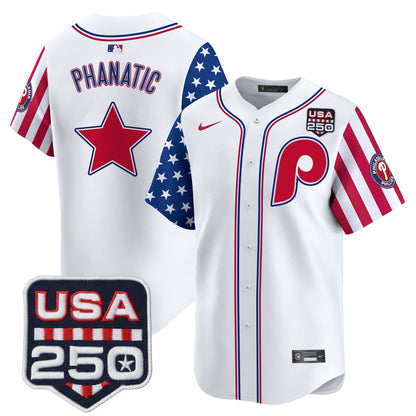 Philadelphia Phillies America250 Edition Vapor Premier Limited Jersey - All Stitched