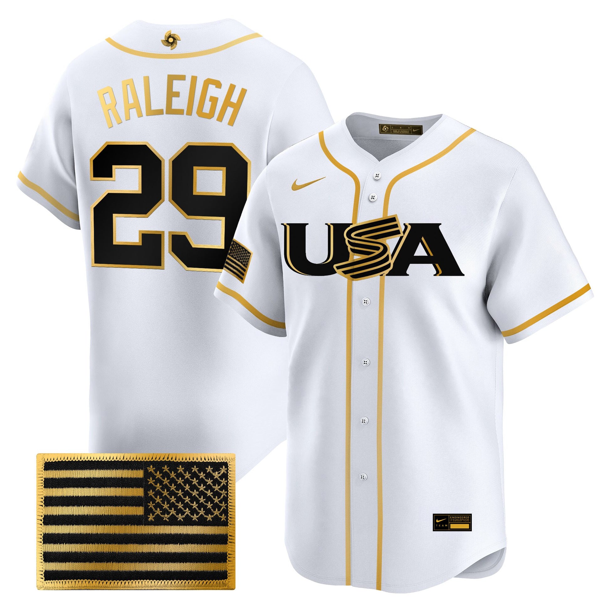 Men's Team USA World Baseball Classic Vapor Premier Jersey - 2026 Roster - All Stitched
