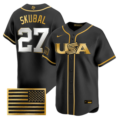 Men's Team USA World Baseball Classic Vapor Premier Jersey - 2026 Roster - All Stitched