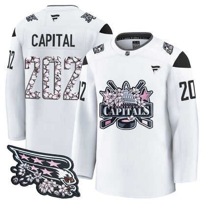 Men's Washington Capitals 2026 Cherry Blossom Premium Jersey - All Stitched