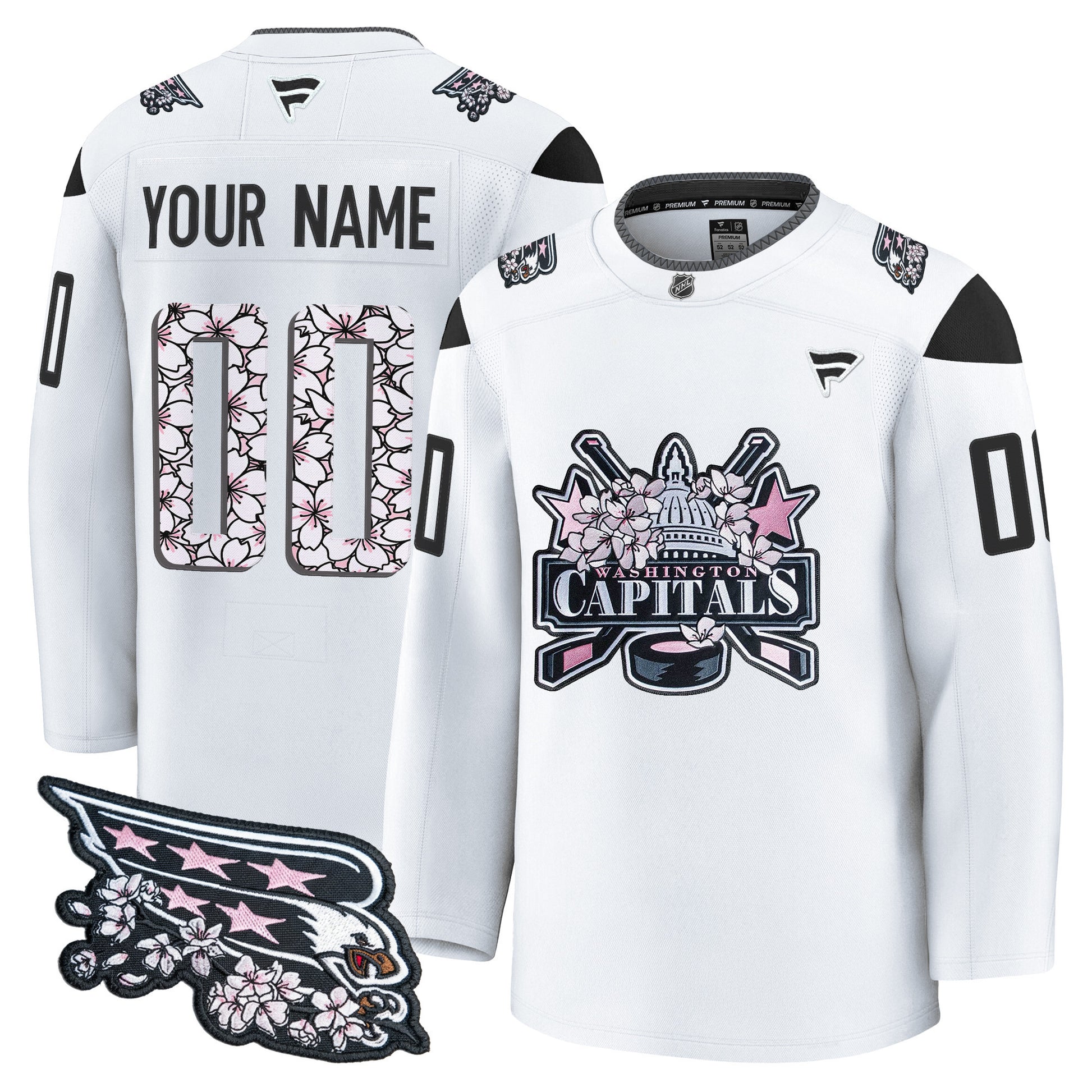 Washington Capitals 2026 Cherry Blossom Premium Custom Jersey - All Stitched