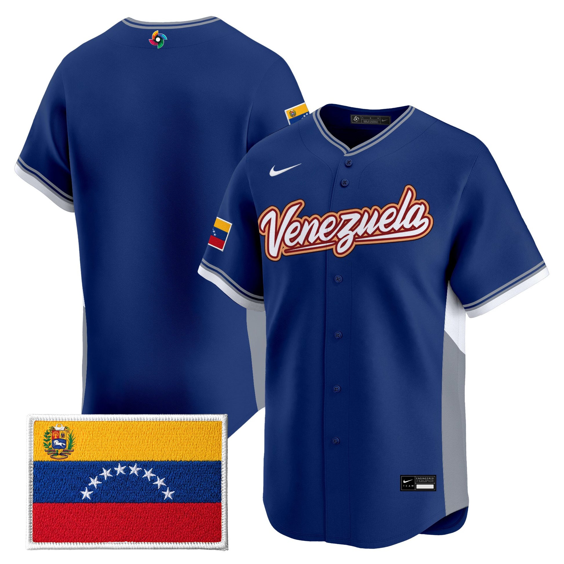 Men's Team Venezuela World Baseball Classic Gold Vapor Premier Jersey - All Stitched