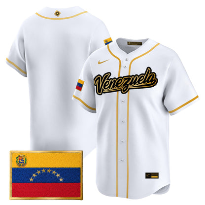 Men's Team Venezuela World Baseball Classic Gold Vapor Premier Jersey - All Stitched