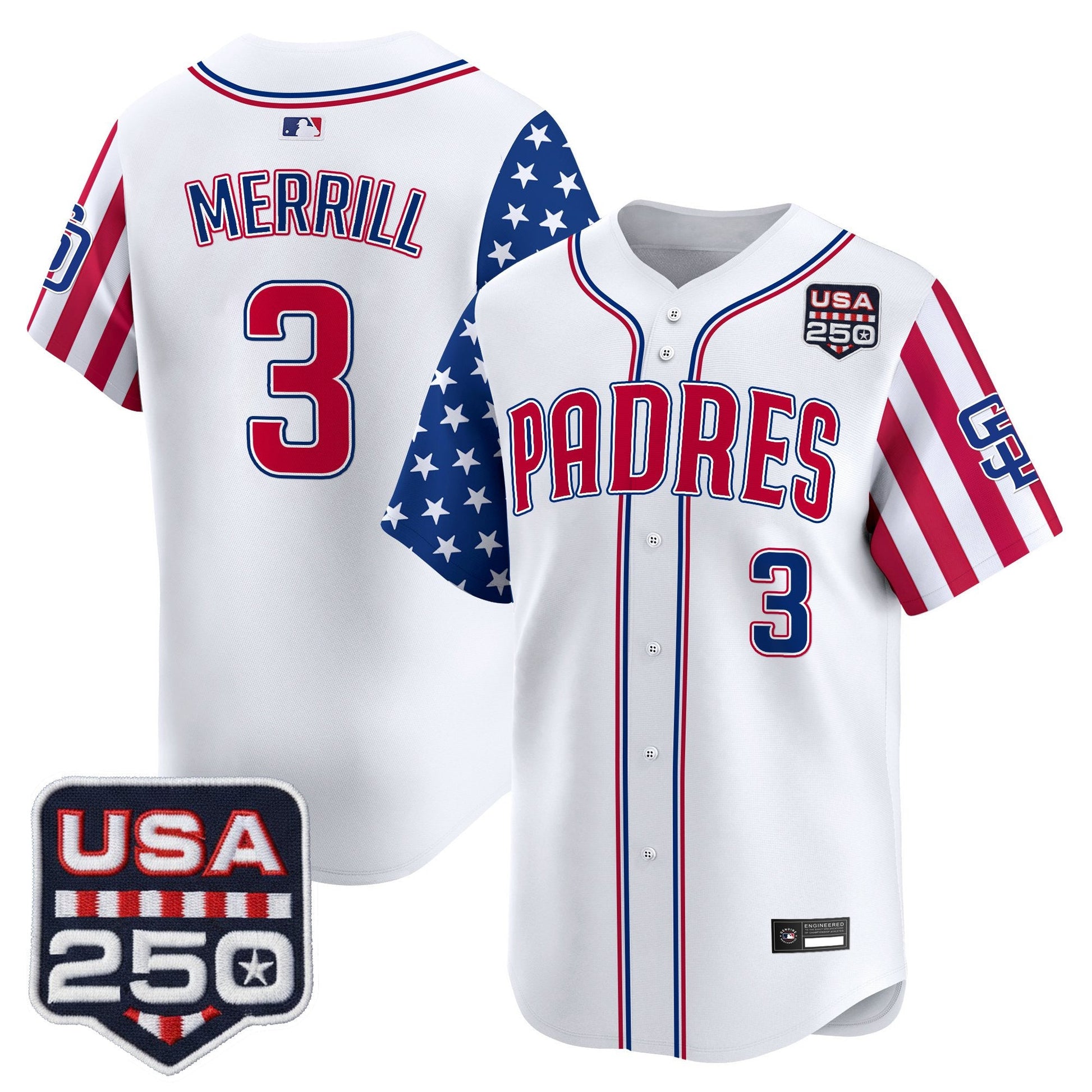 SD "America250 Edition" Vapor Premier Limited Jersey - All Stitched