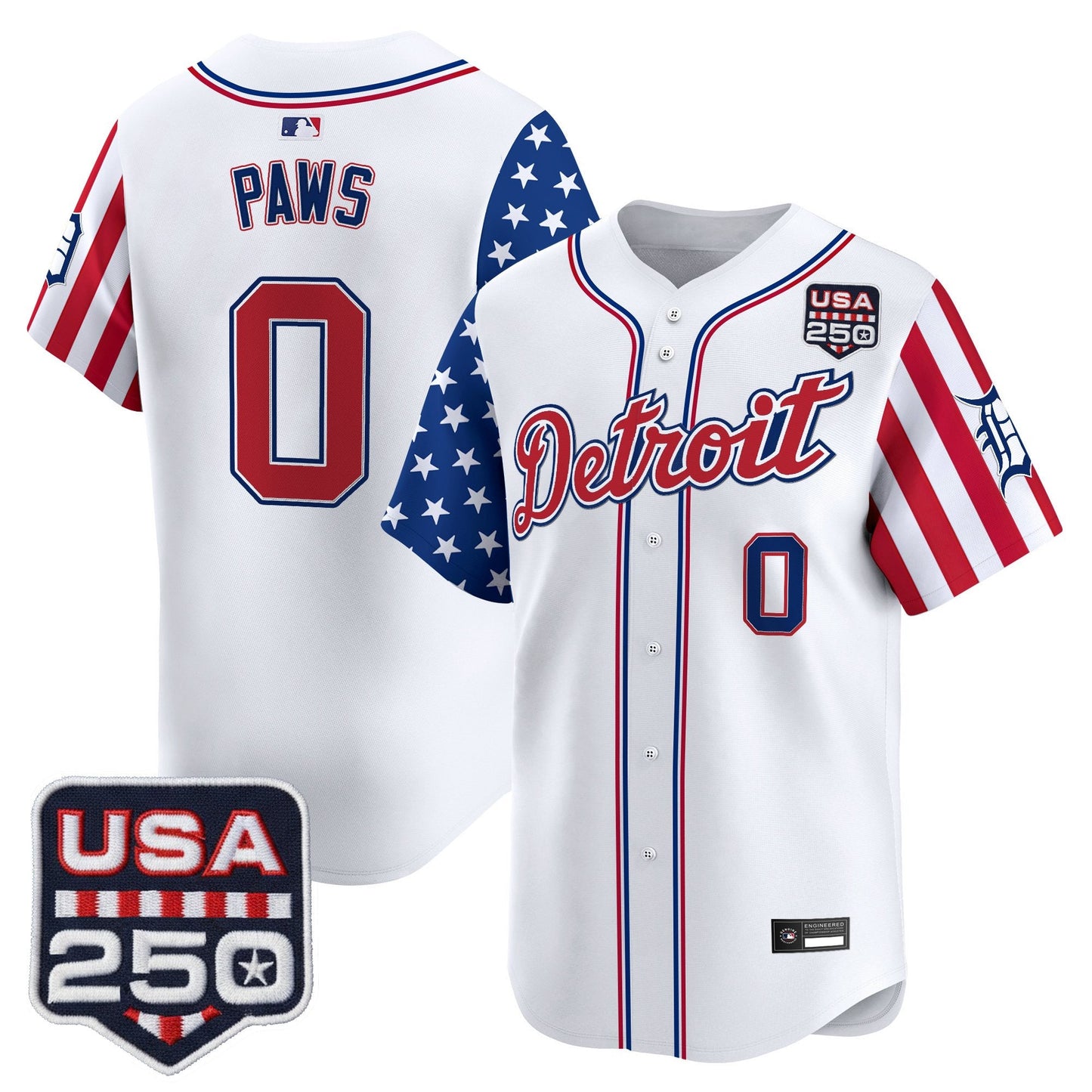 DET "America250 Edition" Vapor Premier Limited Jersey - All Stitched