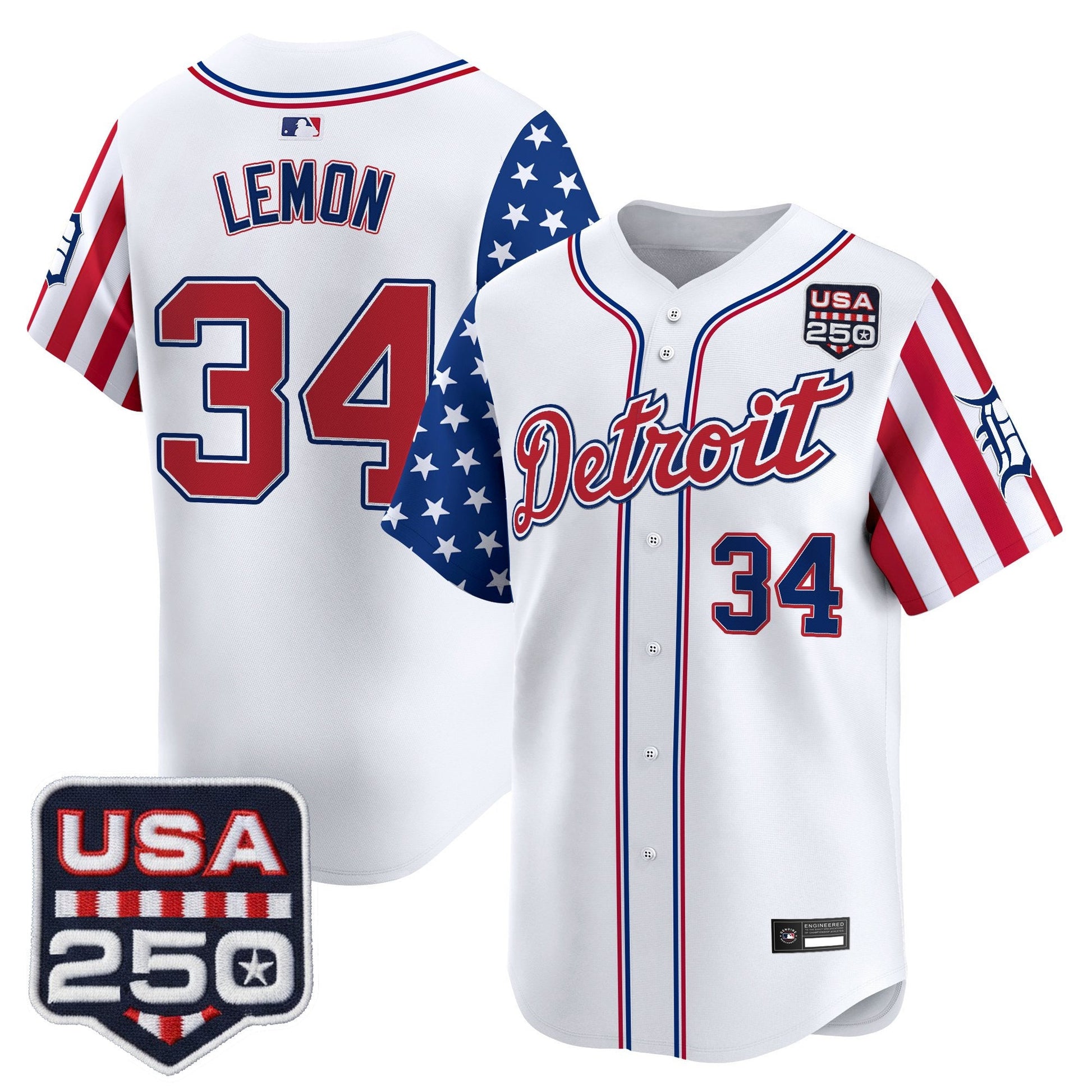 DET "America250 Edition" Vapor Premier Limited Jersey - All Stitched