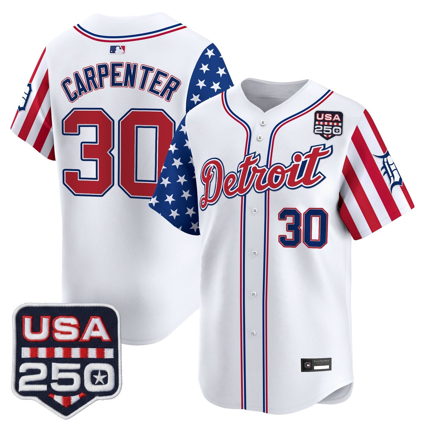 DET "America250 Edition" Vapor Premier Limited Jersey - All Stitched