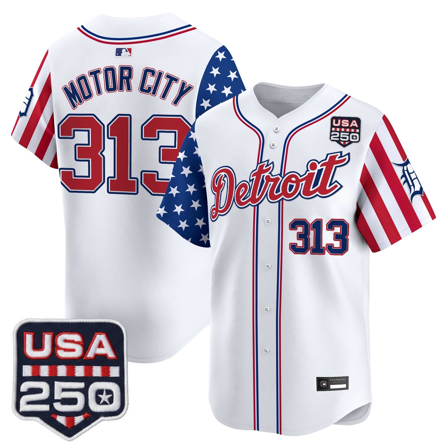 DET "America250 Edition" Vapor Premier Limited Jersey - All Stitched