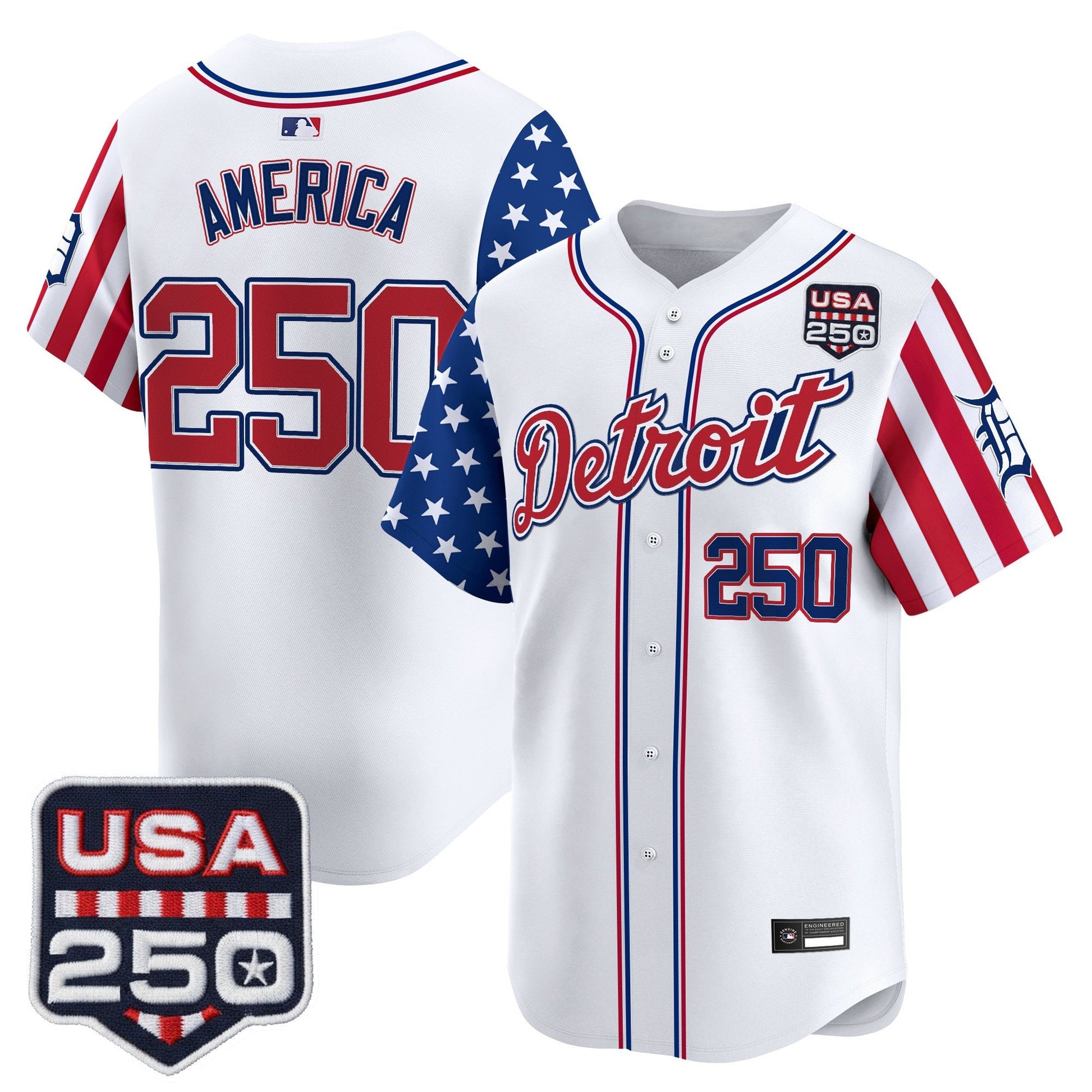 DET "America250 Edition" Vapor Premier Limited Jersey - All Stitched