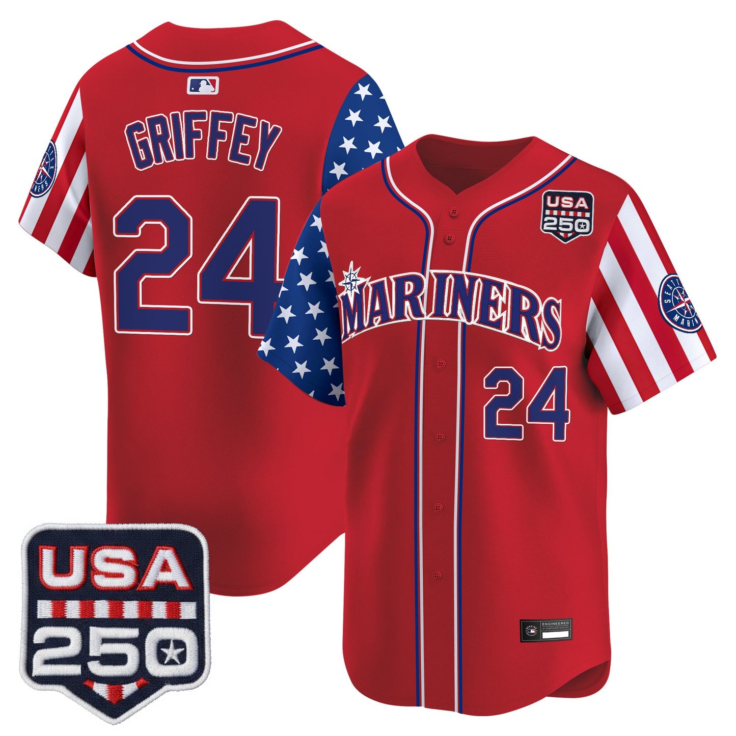 Seattle Mariners "America250 Edition" Vapor Premier Limited Jersey - All Stitched