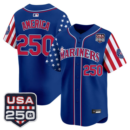 Seattle Mariners "America250 Edition" Vapor Premier Limited Jersey - All Stitched