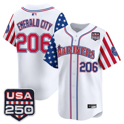 Men's Seattle Mariners "America250 Edition" Vapor Premier Limited Jersey - All Stitched