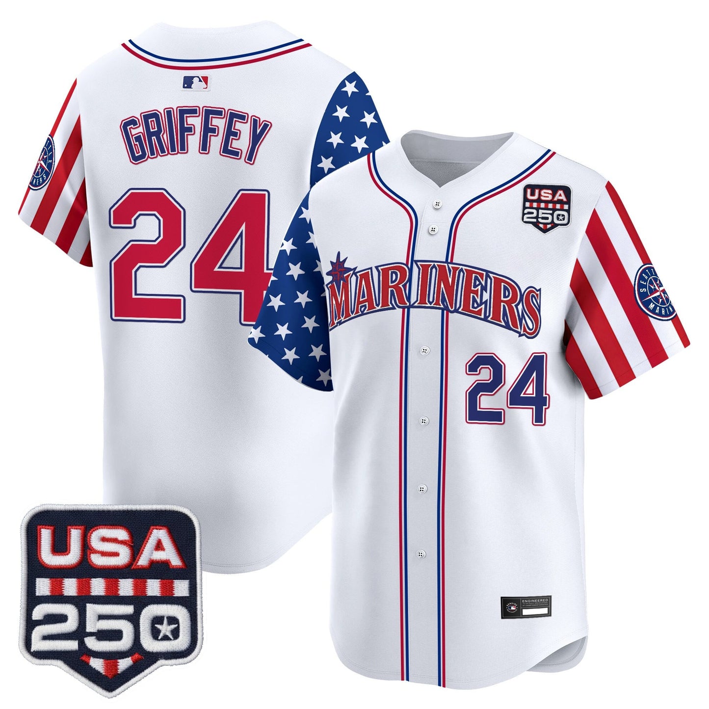 Seattle Mariners "America250 Edition" Vapor Premier Limited Jersey - All Stitched